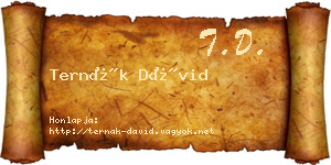 Ternák Dávid névjegykártya