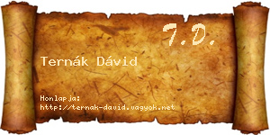Ternák Dávid névjegykártya